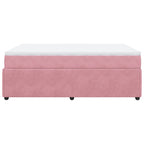 Boxspringbett mit Matratze Rosa 160x200 cm Samt