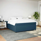 Boxspringbett mit Matratze Dunkelblau 180x200 cm Samt