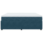 Boxspringbett mit Matratze Dunkelblau 180x200 cm Samt