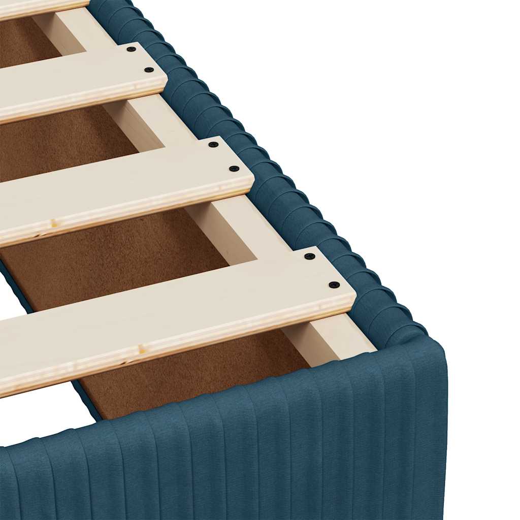 Boxspringbett mit Matratze Dunkelblau 180x200 cm Samt