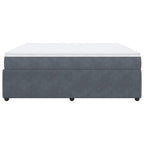 Boxspringbett mit Matratze Dunkelgrau 200x200 cm Samt