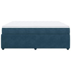 Boxspringbett mit Matratze Dunkelblau 200x200 cm Samt