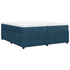 Boxspringbett mit Matratze Dunkelblau 200x200 cm Samt