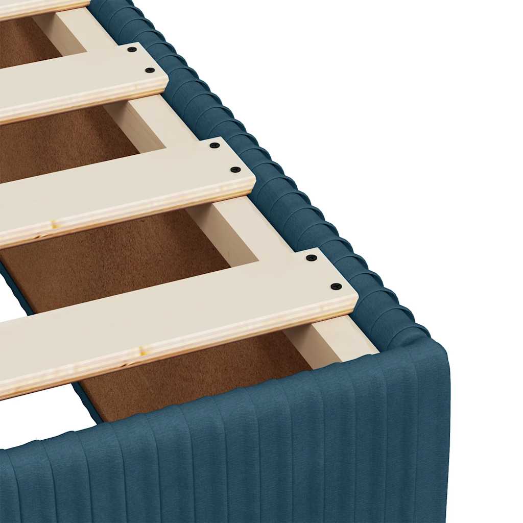 Boxspringbett mit Matratze Dunkelblau 200x200 cm Samt