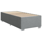 Boxspringbett mit Matratze Hellgrau 80x200 cm Stoff