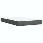Boxspringbett mit Matratze Dunkelgrau 80x200 cm Stoff