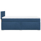 Boxspringbett mit Matratze Blau 90x190 cm Stoff
