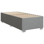 Boxspringbett mit Matratze Hellgrau 100x200 cm Stoff