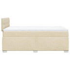 Boxspringbett mit Matratze Creme 120x190 cm Stoff