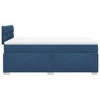 Boxspringbett mit Matratze Blau 120x200 cm Stoff