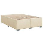 Boxspringbett mit Matratze Creme 140x190 cm Stoff