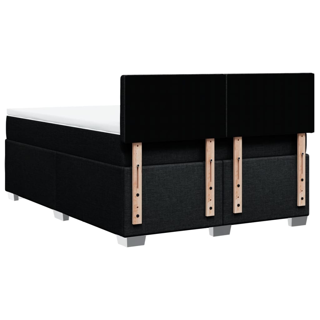 Boxspringbett mit Matratze Schwarz 160x200 cm Stoff