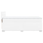 Boxspringbett mit Matratze Weiß 90x190 cm Kunstleder