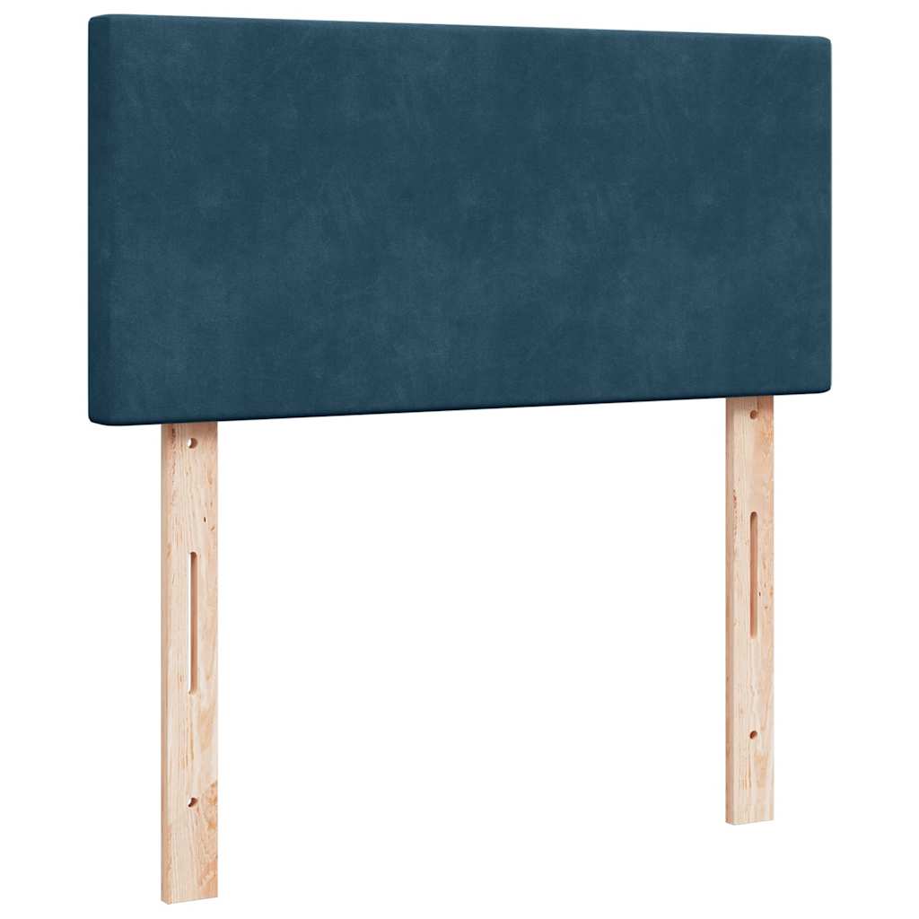 Boxspringbett mit Matratze Dunkelblau 100x200 cm Samt
