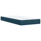 Boxspringbett mit Matratze Dunkelblau 100x200 cm Samt