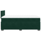 Boxspringbett mit Matratze Dunkelgrün 120x200 cm Samt
