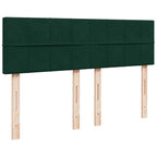 Boxspringbett mit Matratze Dunkelgrün 140x190 cm Samt