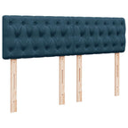Boxspringbett mit Matratze Dunkelblau 140x190 cm Samt