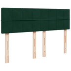 Boxspringbett mit Matratze Dunkelgrün 140x200 cm Samt
