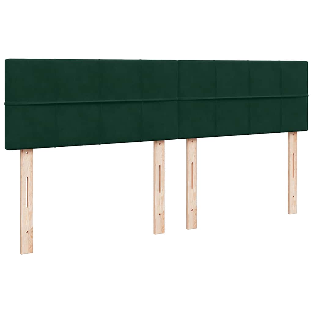 Boxspringbett mit Matratze Dunkelgrün 180x200 cm Samt