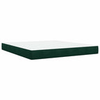 Boxspringbett mit Matratze Dunkelgrün 180x200 cm Samt