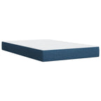 Boxspringbett mit Matratze Blau 120x200 cm Stoff