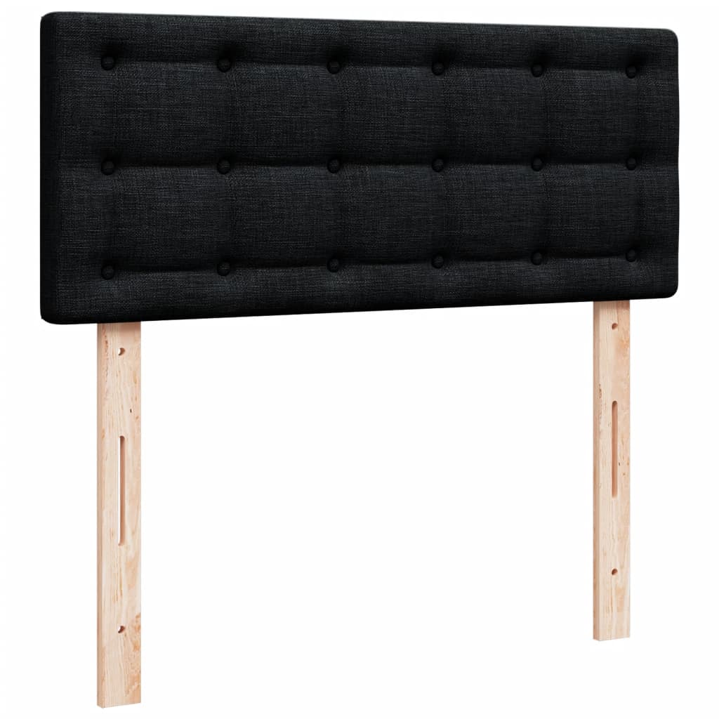 Boxspringbett mit Matratze Schwarz 120x200 cm Stoff