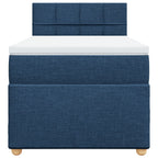 Boxspringbett mit Matratze Blau 90x190 cm Stoff