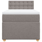 Boxspringbett mit Matratze Taupe 90x190 cm Stoff