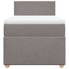 Boxspringbett mit Matratze Taupe 90x200 cm Stoff