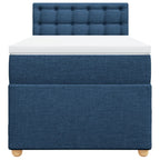 Boxspringbett mit Matratze Blau 90x200 cm Stoff