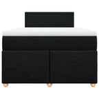 Boxspringbett mit Matratze Schwarz 120x190 cm Stoff