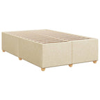 Boxspringbett mit Matratze Creme 120x190 cm Stoff
