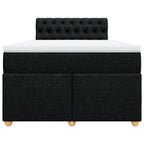 Boxspringbett mit Matratze Schwarz 120x200 cm Stoff
