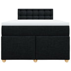 Boxspringbett mit Matratze Schwarz 120x200 cm Stoff