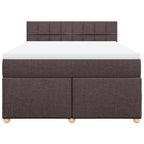 Boxspringbett mit Matratze Dunkelbraun 140x190 cm Stoff