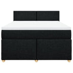 Boxspringbett mit Matratze Schwarz 140x200 cm Stoff