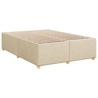 Boxspringbett mit Matratze Creme 140x200 cm Stoff