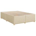 Boxspringbett mit Matratze Creme 140x200 cm Stoff