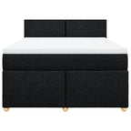 Boxspringbett mit Matratze Schwarz 160x200 cm Stoff