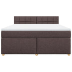 Boxspringbett mit Matratze Dunkelbraun 180x200 cm Stoff