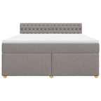 Boxspringbett mit Matratze Taupe 180x200 cm Stoff