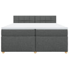 Boxspringbett mit Matratze Dunkelgrau 200x200 cm Stoff