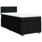 Boxspringbett mit Matratze Schwarz 90x190 cm Stoff