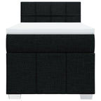 Boxspringbett mit Matratze Schwarz 90x190 cm Stoff