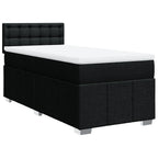 Boxspringbett mit Matratze Schwarz 90x190 cm Stoff