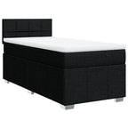 Boxspringbett mit Matratze Schwarz 100x200 cm Stoff