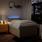 Boxspringbett mit Matratze Creme 120x200 cm Stoff