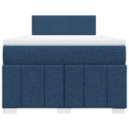 Boxspringbett mit Matratze Blau 120x200 cm Stoff