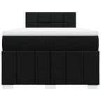 Boxspringbett mit Matratze Schwarz 120x200 cm Stoff